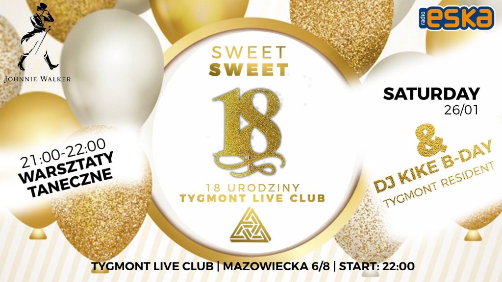 Plakat: Our SWEET 18 Birthday!, Tygmont, 26.01.2019