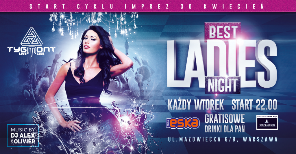 Plakat: Best Ladies Night, Tygmont, 30.04.2019